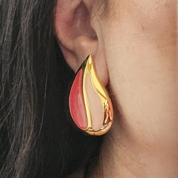 Vintage Napier '80s Beaded and Enameled Necklace & Earring Set - Picture 6 of 9